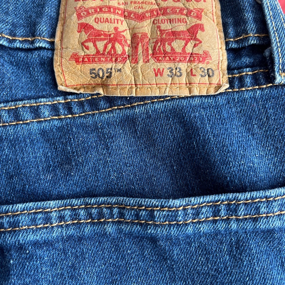 Levi’s 505 Regular Fit Blue Jeans 33x30 Used - Picture 2 of 9